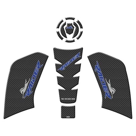 Gogo Tank Pad Set 004 Karbon Mavi - TVS Raider 125