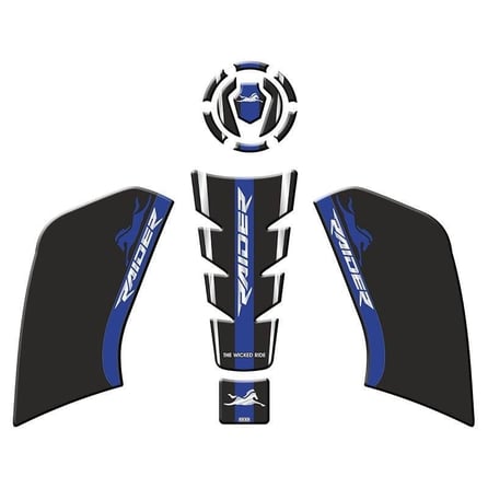 Gogo Tank Pad Set 007 Siyah Mavi - TVS Raider 125