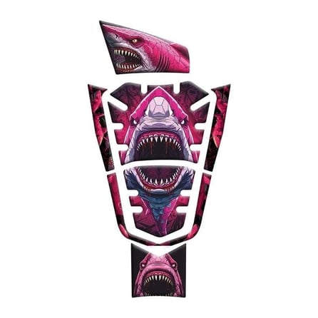 Gogo Tank Pad Set 012 Pink Shark (7 parça) - Honda PCX (2021-2024)