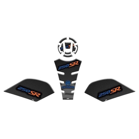 Gogo Tank Pad Set Turuncu Mavi 009 (4 Parça) - CF Moto SR 250