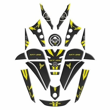Gogo Yamaha MT25 (2020-2024) Full Tank Pad Set 009