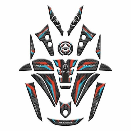 Gogo Yamaha MT25 (2020-2024) Full Tank Pad Set 010