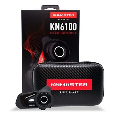 KNMASTER KN6100 Motosiklet Bluetooth İnterkom Seti Siyah