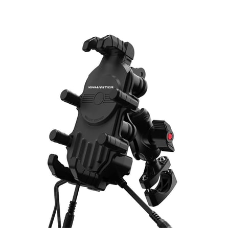 KNMASTER TT-820WC Kablosuz Şarjlı Titreşim Modüllü Motosiklet Telefon Tutucu