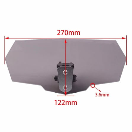 KNMASTER WD200 Motosiklet Ön Cam Uzatma (Deflektör) Şeffaf