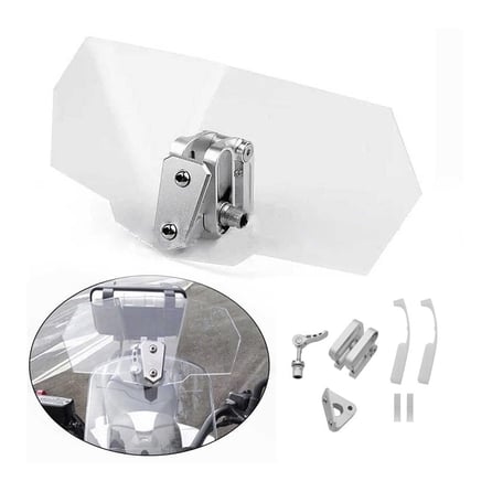 KNMASTER WD200 Motosiklet Ön Cam Uzatma (Deflektör) Şeffaf