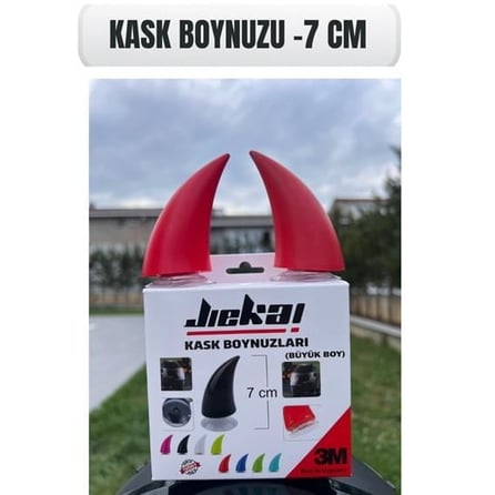 Motosiklet Kask Boynuzu Büyük Boy (7cm) Kırmızı