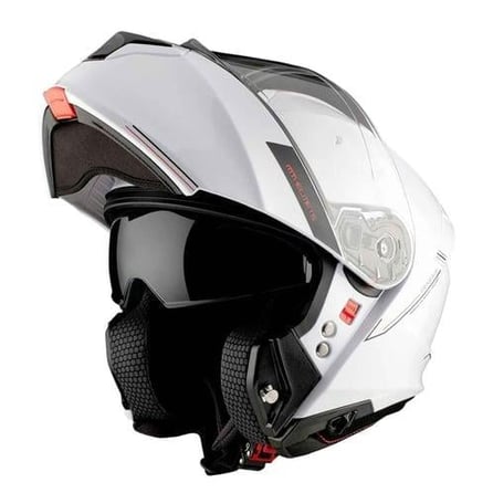 MT Genesis FU935SV Solid A0 Beyaz Çene Açılır Motosiklet Kaskı