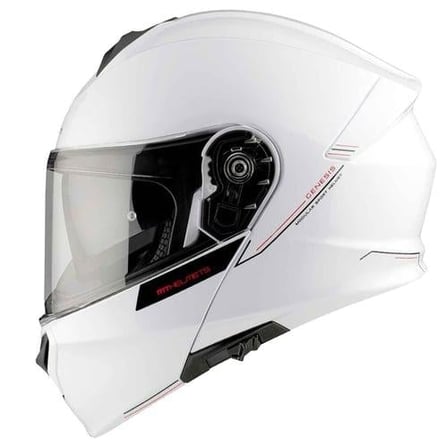MT Genesis FU935SV Solid A0 Beyaz Çene Açılır Motosiklet Kaskı