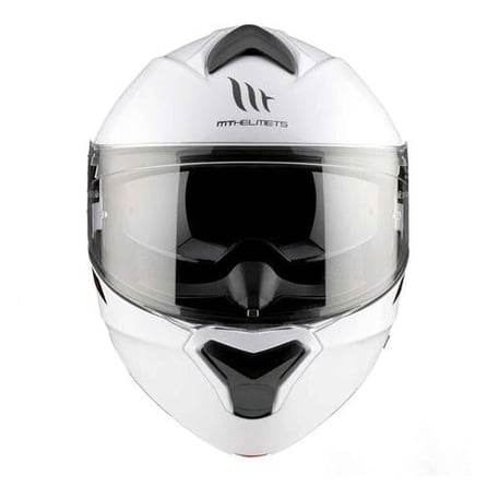 MT Genesis FU935SV Solid A0 Beyaz Çene Açılır Motosiklet Kaskı