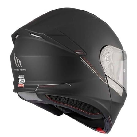 MT Genesis FU935SV Solid A0 Mat Siyah Çene Açılır Motosiklet Kaskı