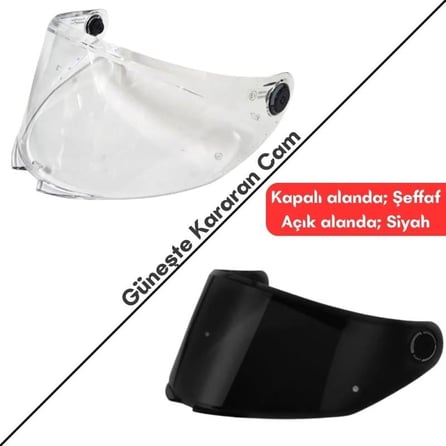 MT Helmets V-28 Thunder 4 Kask Camı Güneşte Kararan