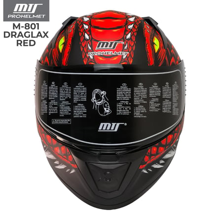 MTS 801 Draglax Red Full Face Motosiklet Kaskı
