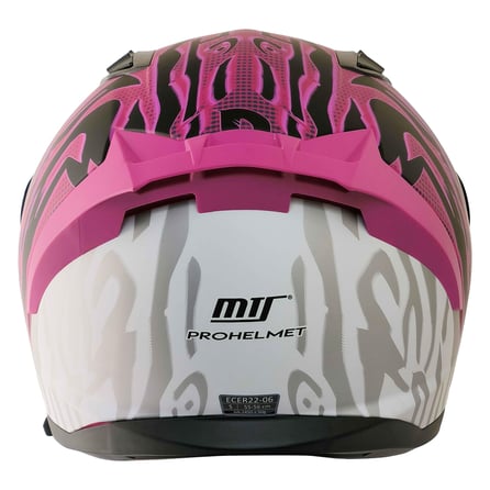 MTS 801 Leopar Pink Full Face Motosiklet Kaskı