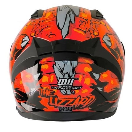 MTS 801 Lizzard Orange Full Face Motosiklet Kaskı