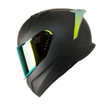 MTS 801 Mat Black/Gold Full Face Motosiklet Kaskı