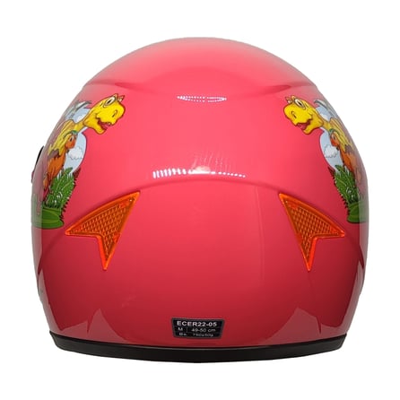 MTS Full Face Motosiklet Çocuk Kaskı K3 Dino Pink