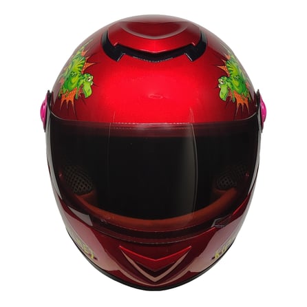 MTS Full Face Motosiklet Çocuk Kaskı K8 Dino Red