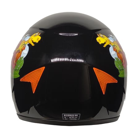 MTS Full Face Motosiklet Çocuk Kaskı K4 Dino Black