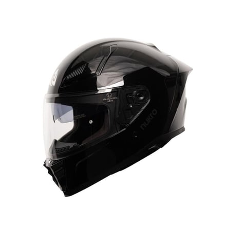 Nukro 853 Solid Gloss Black Full Face Motosiklet Kaskı