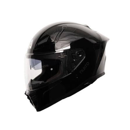 Nukro 853 Solid Gloss Black Full Face Motosiklet Kaskı