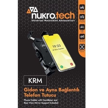 Nukrotech KRM Telefon Tutucu Gidon Bağlantılı