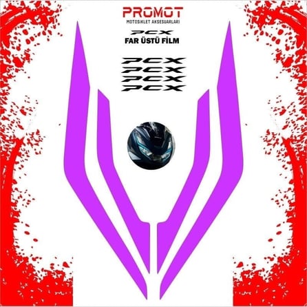 Promot Far Üstü Film Mor- Honda PCX (2021-2024)