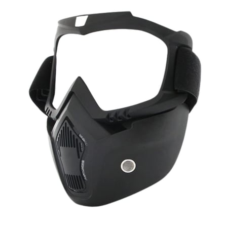 Prosev Motosiklet Kask Maskesi ve Gözlüğü MKM Gümüş
