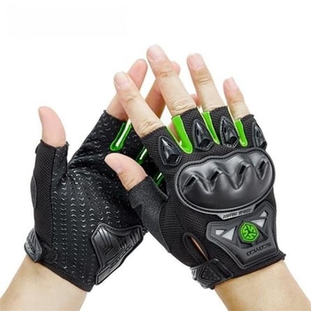 Scoyco MC29D Yarım Korumalı Motosiklet Eldiveni Siyah/Yeşil