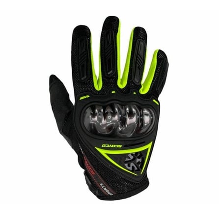 Scoyco MC44 Yazlık Korumalı Motosiklet Eldiveni Siyah/Neon Yeşil
