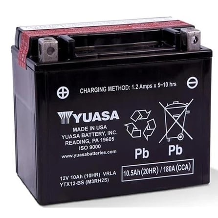 Yuasa YTX12-BS 12V10.5AH Bakımsız Motosiklet Aküsü