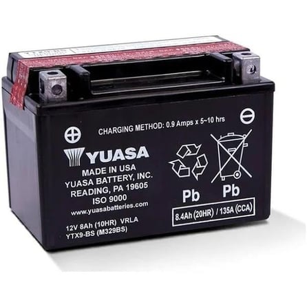 Yuasa YTX9-BS 12V8AH Bakımsız Motosiklet Aküsü