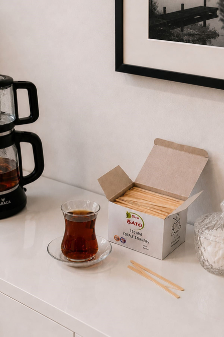 Ahşap Kullan-At Kahve Çay Karıştırıcı 500'lü Paket | ID1938