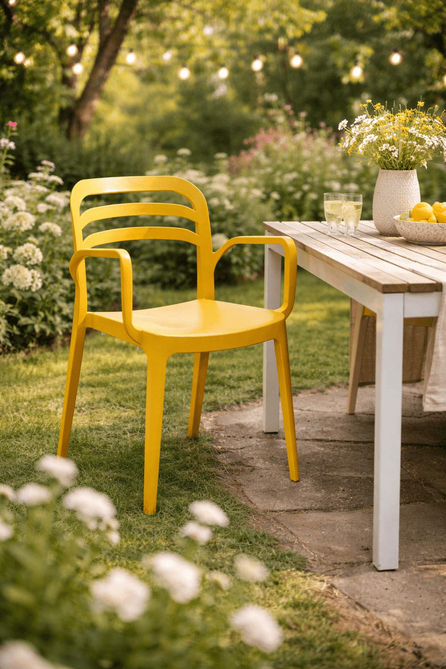 Alezy Aspendos Bahçe Balkon Renkli Koltuk Hardal | ID6352