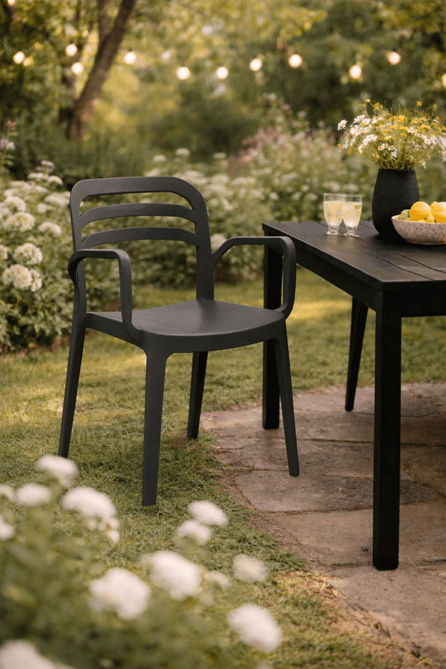 Alezy Aspendos Bahçe Balkon Renkli Koltuk Antrasit | ID6356