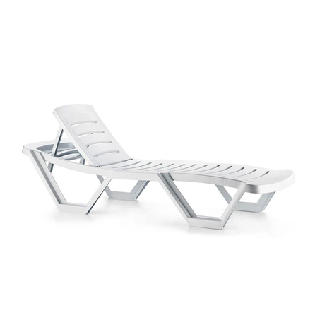 Alezy Miami Kademeli Plaj Şezlongu Plastik