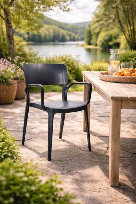 Alezy Panora Bahçe Balkon Sandalye Koltuk Antrasit | ID6188