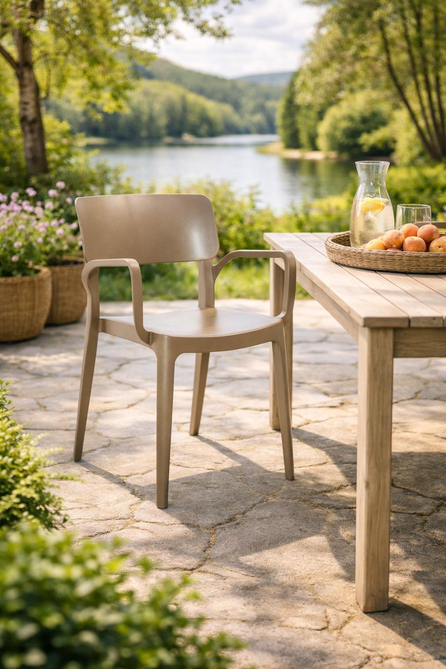 Alezy Panora Bahçe Balkon Sandalye Koltuk Cappucino | ID6190