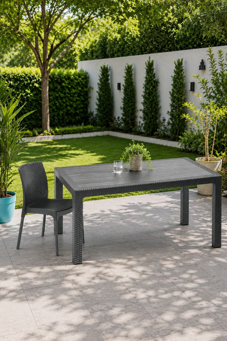 Alezy R002 Rattan Camsız Masa 90x150cm | ID1467