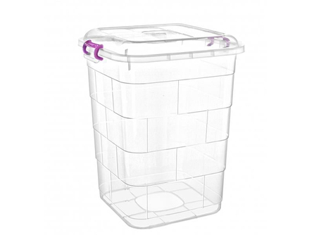 Bursev 1112 95 Şeffaf Kare Gıda Bakliyat Kovası 35 Litre | ID2307