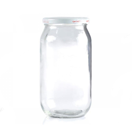 Cam Kavanoz 1000 ml - Metal Kapaklı Konserve Şişesi | ID2034