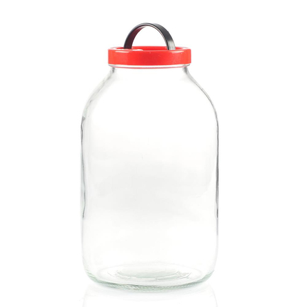 Cam Kavanoz Kulplu 8 Litre - Kapaklı Konserve Şişesi | ID2030