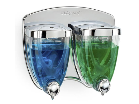 Flosoft 038 Sıvı Sabunluk İkili(1+1) Krom Kaplama 350+350ml | ID3194