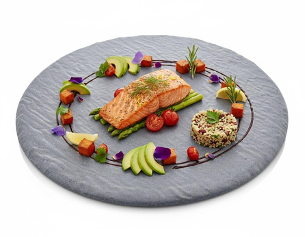 Göreme 454-GR Termostar Kırılmaz Melamin Taş Efekt Yuvarlak Pano Ø40cm