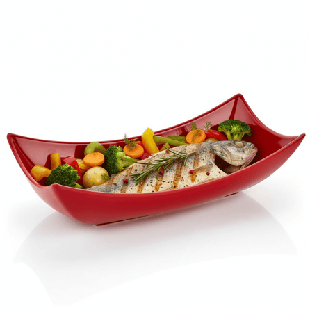 Göreme 540 Termostar Kırılmaz Melamin Servis Tabağı 38x19cm No:2 | ID4927