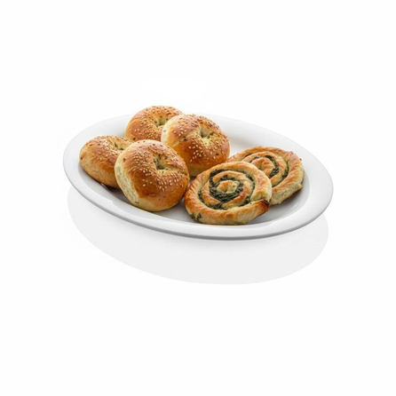 Göreme 628 Termostar Melamin Arya Kayık Tabak 28x22,5cm Beyaz