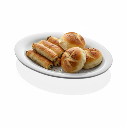 Göreme 629 Termostar Melamin Arya Kayık Tabak 33,5x26cm Beyaz