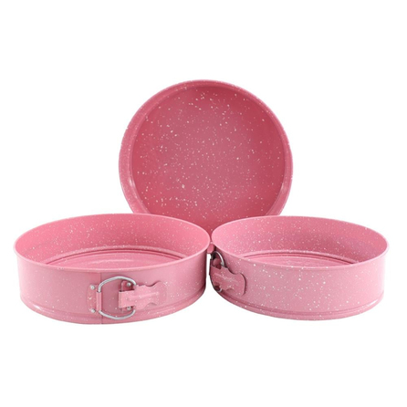 Kelepçeli Kek Kalıbı Granit Kaplama Renkli 3'lü | ID5883