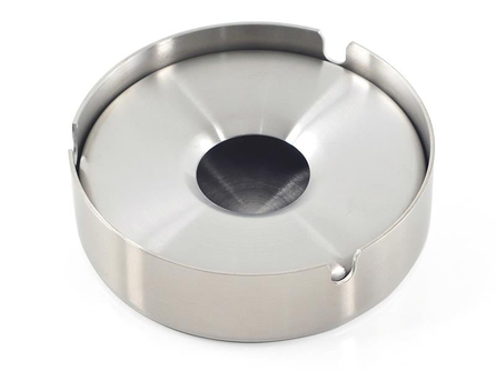 Krom Küllük İç Kapaklı Yuvarlak Kül Tablası 10cm | ID5388