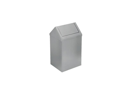 Krom Paslanmaz Çatı Kapaklı Çöp Kovası 6 Litre | ID3509